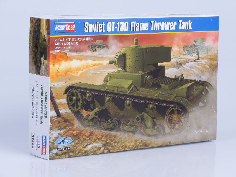 СборнаямодельтанкаHobbyBossТанкSovietOT-130FlameThrowerTank,масштаб1/35