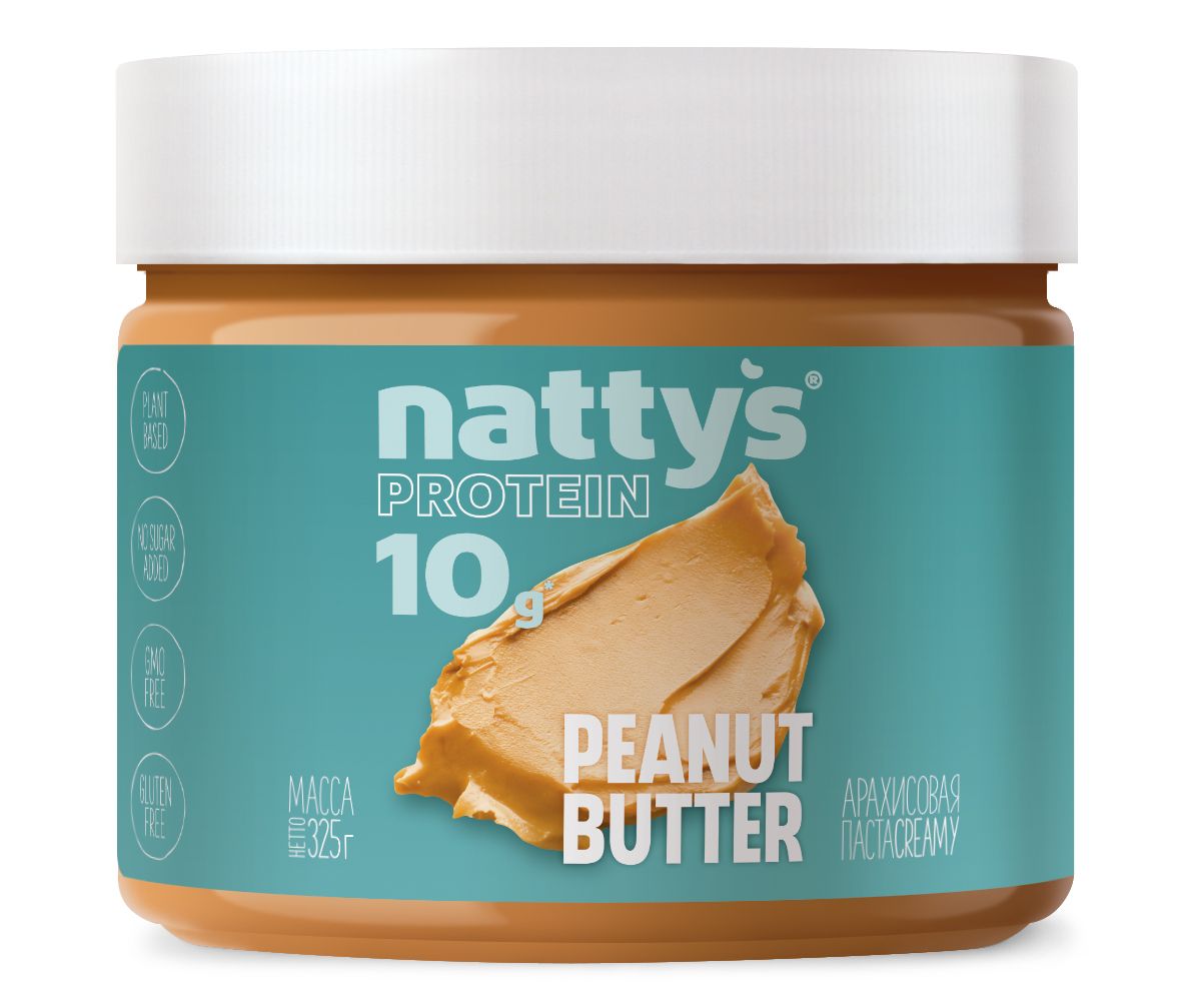 Арахисовая паста с протеином и мёдом Nattys PB PRO, 325 г