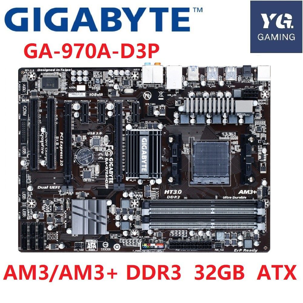 Atx 3.0. Gigabyte ga-970a-d3. Ga-970a-d3 (Rev. 3.0). Gigabyte 970. Материнская плата Gigabyte ga-970a-d3.