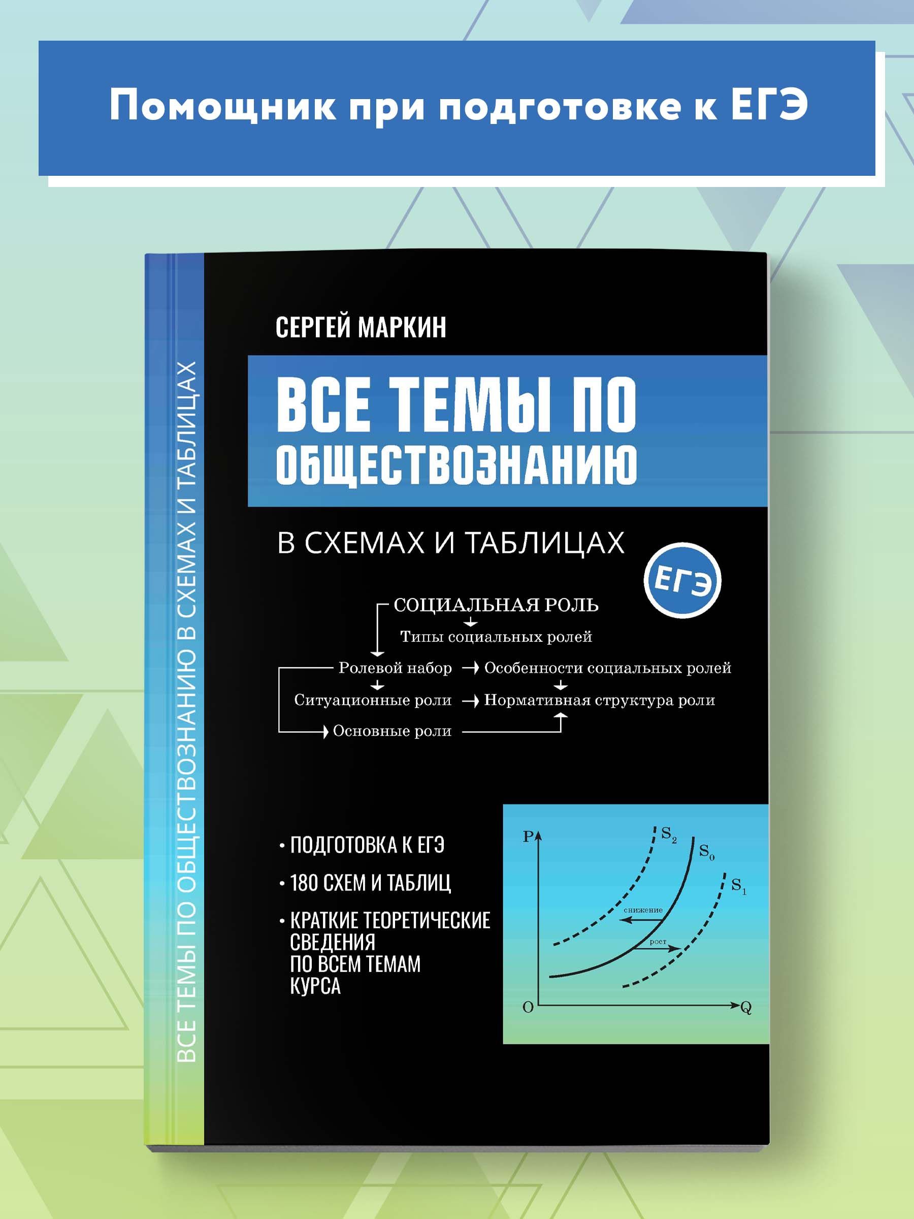 Все темы по обществознанию в схемах и таблицах. Подготовка к ЕГЭ | Маркин  Сергей Александрович