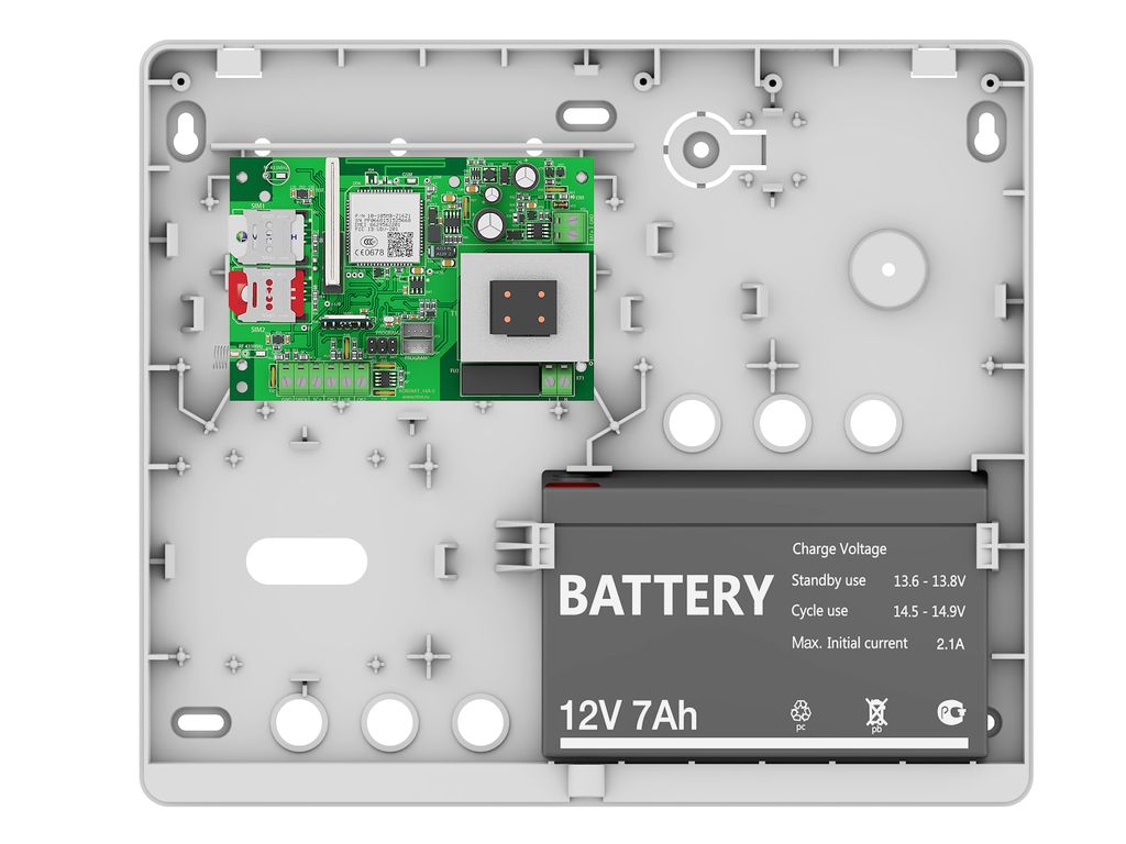 КОНТАКТ GSM-14А V.3 Контрольная панель в корпусе под АКБ 7 АЧ Ритм прибор охранно-пожарный