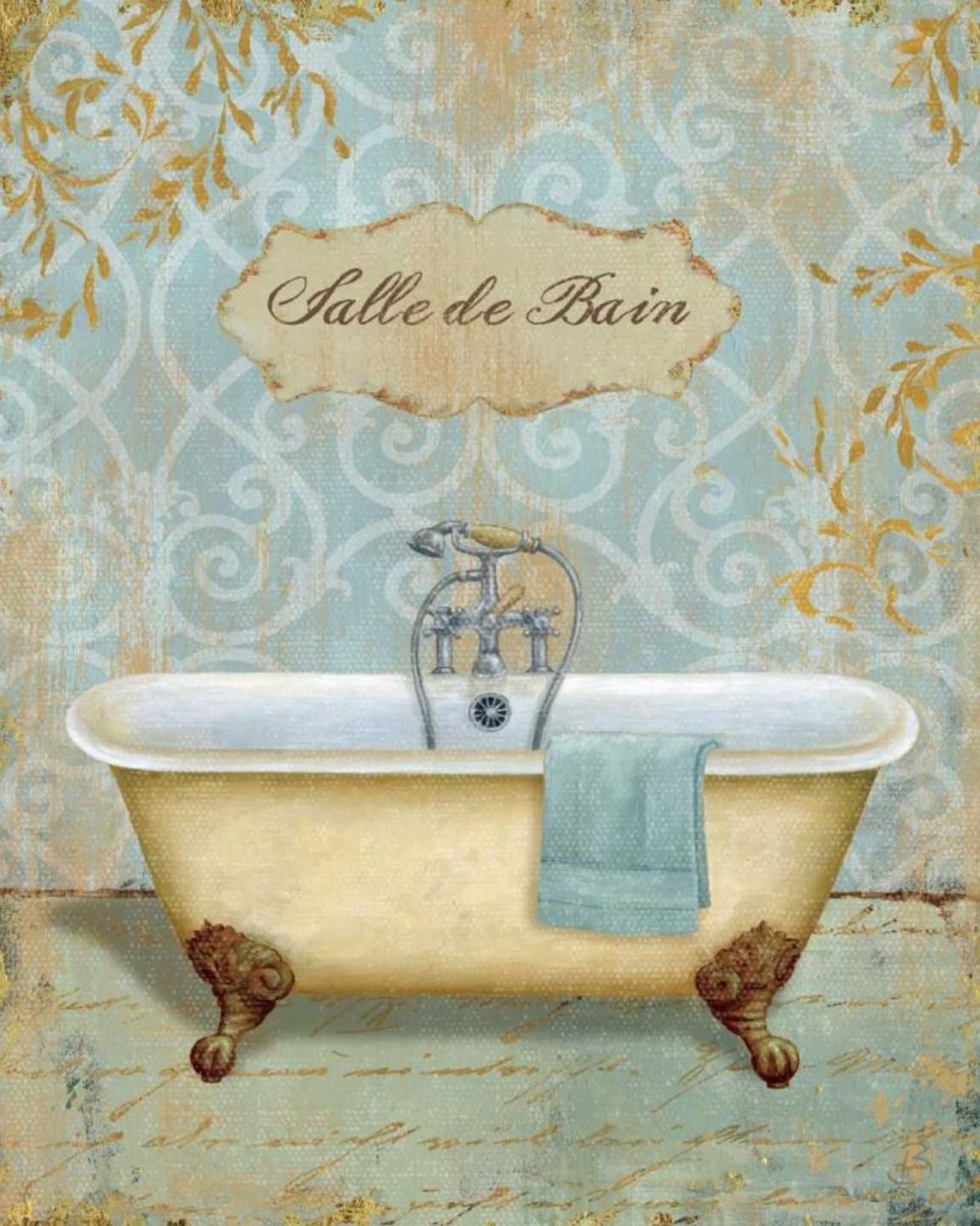 Постеры в стиле Прованс для ванной