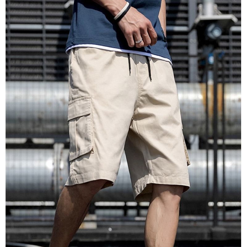 Шорты мужские хлопок купить. Мужские шорты карго с очень широкими штанинами.