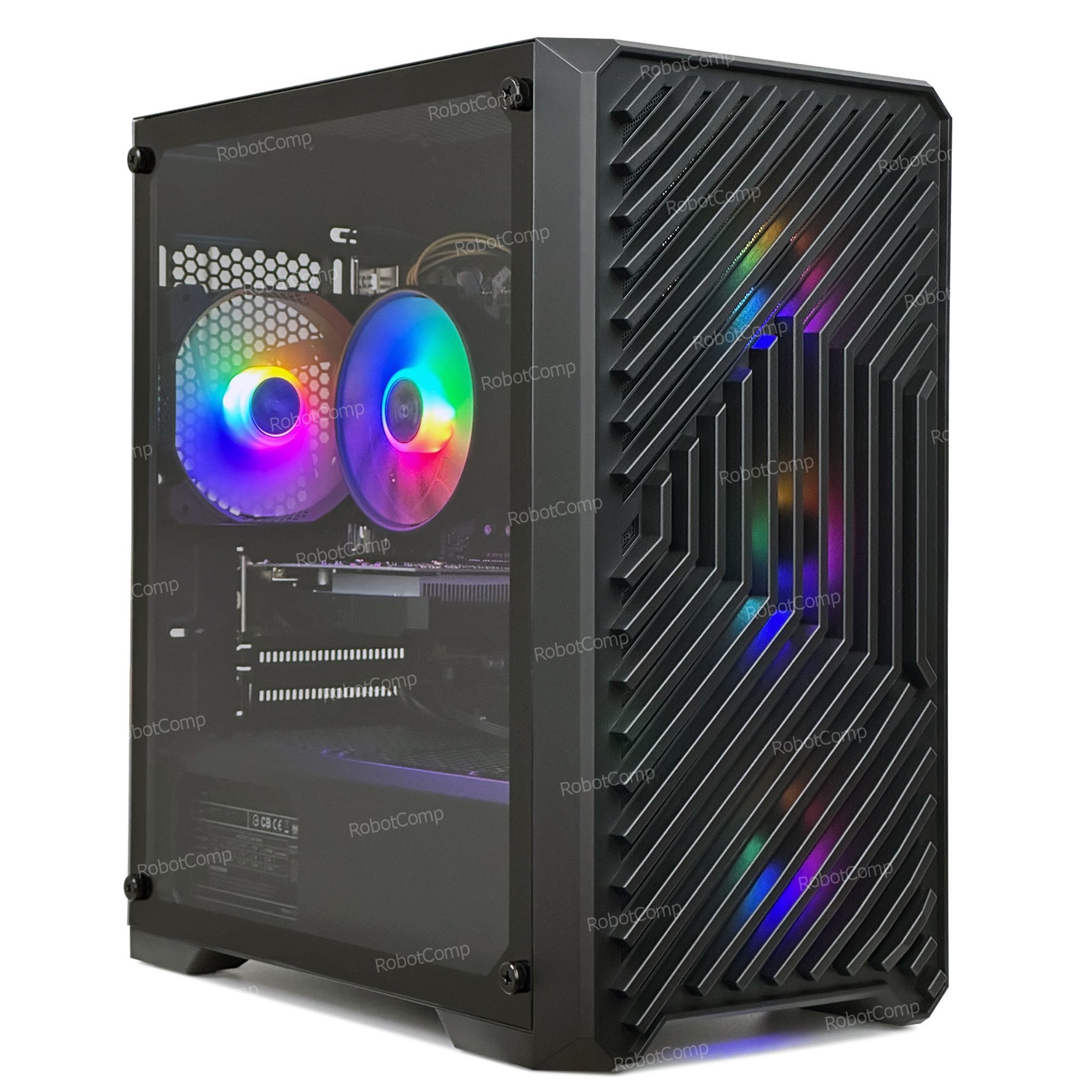 RobotcompСистемныйблокСтарт1650Plus(IntelCorei3-10100F,RAM16ГБ,SSD480ГБ,NVIDIAGeForceGTX1650(4Гб),),черный