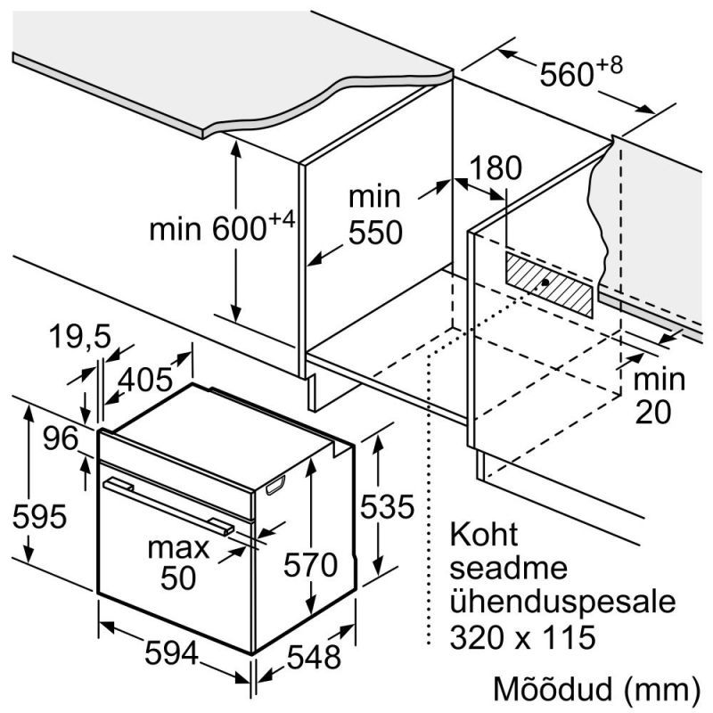 Bosch  духовой шкаф HBG517CW1S