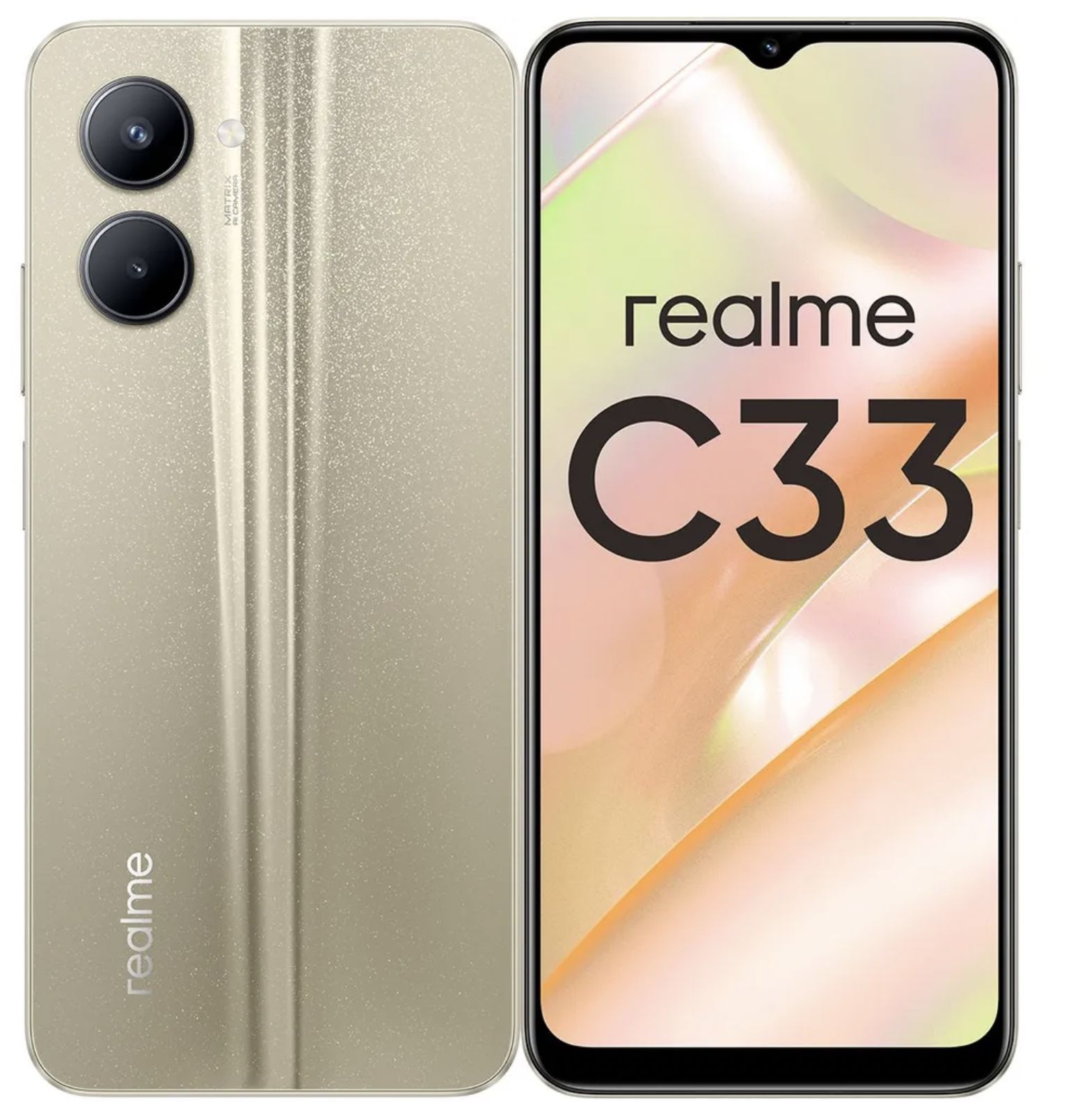 realme Смартфон C33 RU 4/128 ГБ, золотой