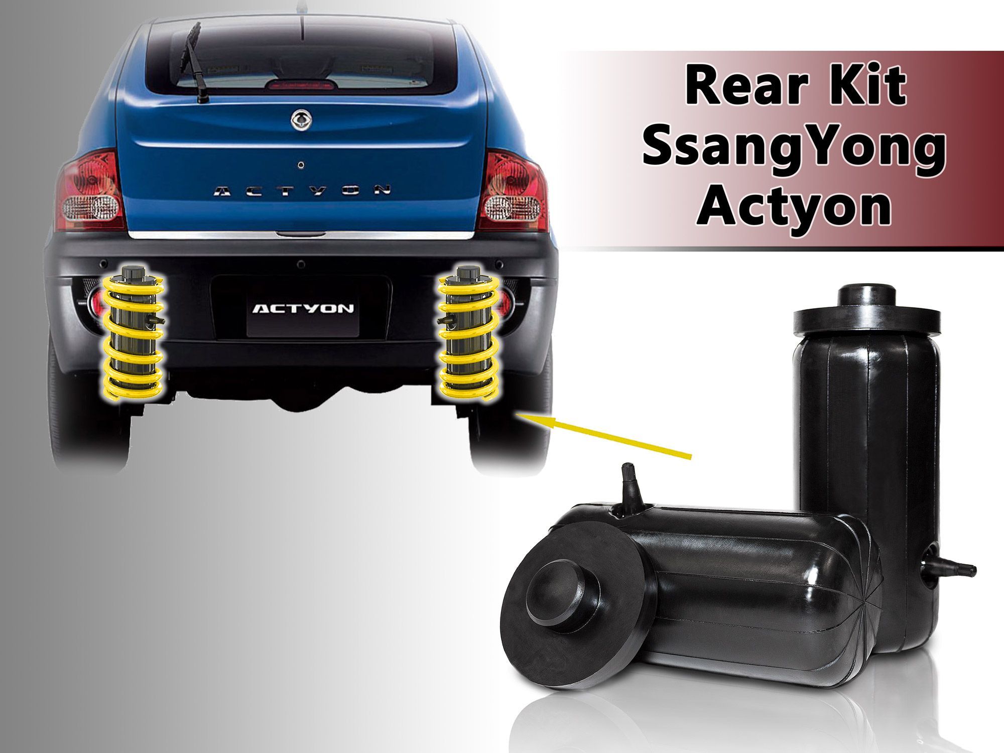 Пневмобаллоны в пружины Ssangyong Action, Sports, задняя ось - купить по  доступным ценам в интернет-магазине OZON (957540539)