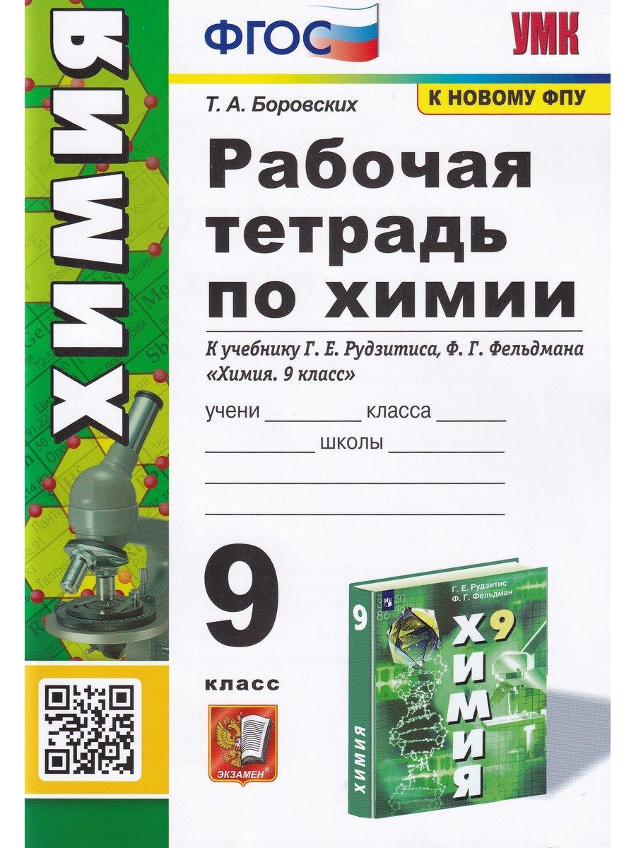 Химия. 9 класс. Рабочая тетрадь к учебнику Г.Е. Рудзитиса. ФГОС | Боровских  Татьяна Анатольевна - купить с доставкой по выгодным ценам в  интернет-магазине OZON (996083117)