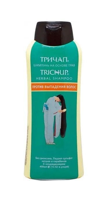 Trichup Herbal Shampoo HAIR FALL CONTROL Vasu ИНДИЯ / Тричуп Шампунь КОНТРОЛЬ ВЫПАДЕНИЯ ВОЛОС Васу, 400 мл.