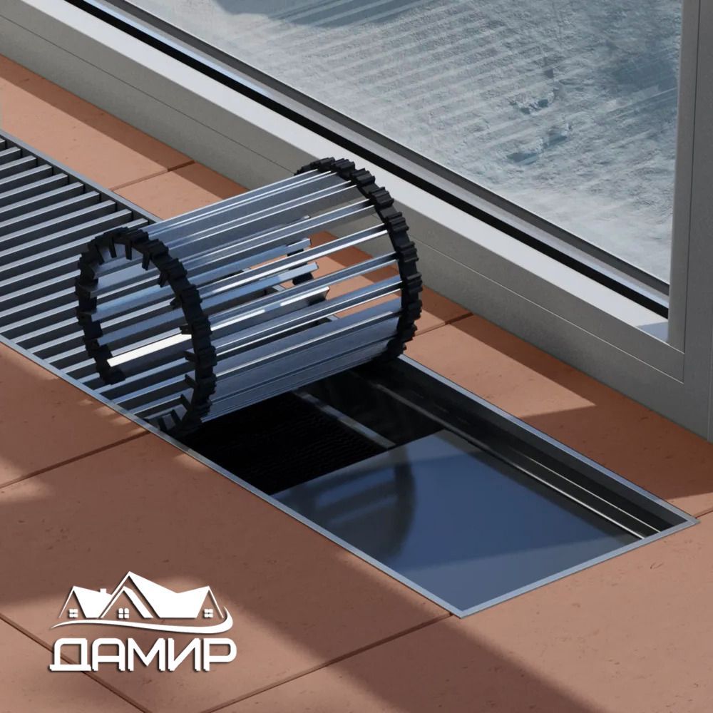 ДАМИР Конвектор отопительный 1200мм 200мм 70 мм, Площадь обогрева - Main Image