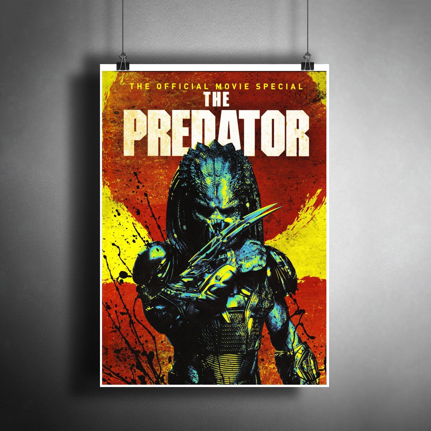 Постер плакат для интерьера "Фильм: Хищник. Predator"/ Декор дома, офиса, комнаты A3 (297 x 420 мм)