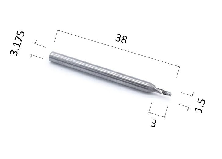 Фреза DJTOL ACL1LX3.1.503 спиральная однозаходная (по алюминию)