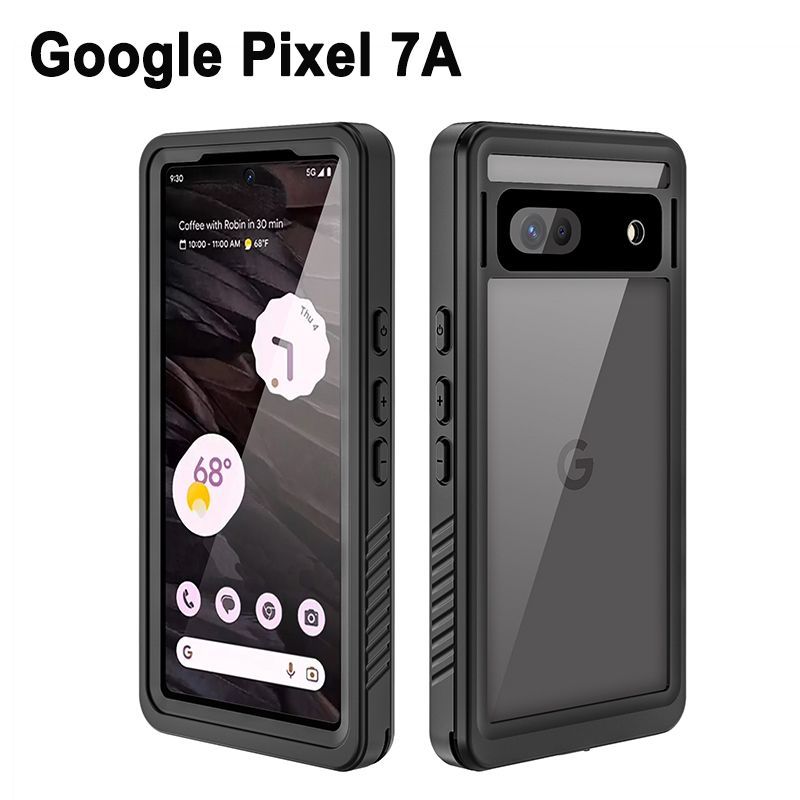 IP68ВодонепроницаемыйчехолдляGooglePixel7A,ПК+ТПУударопрочныйчехол,Черный