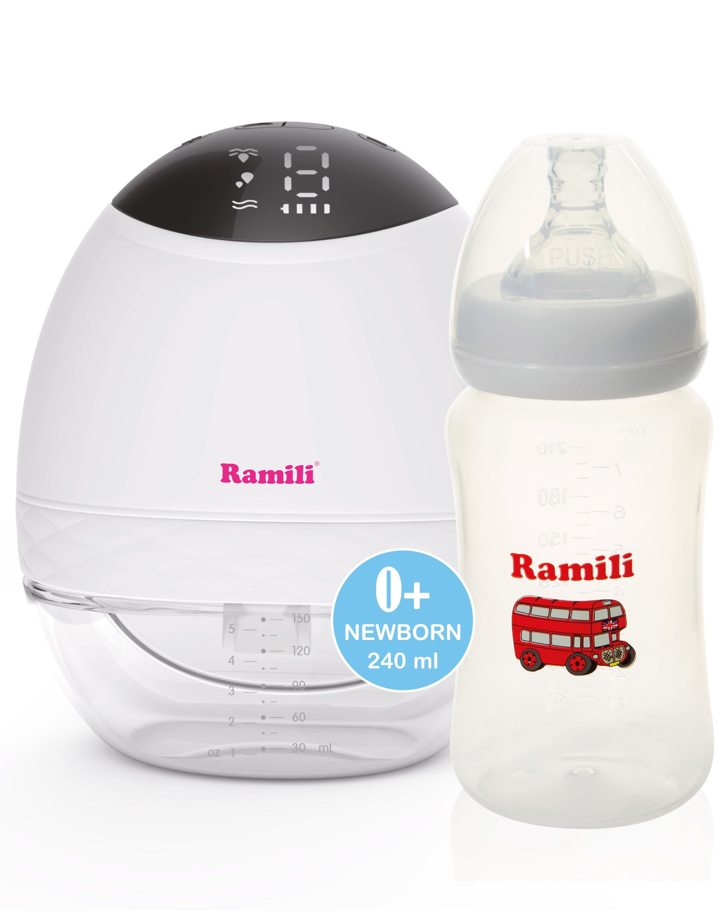 Двухфазный электрический молокоотсос Ramili SE500 с бутылочкой 240ML (SE500240ML)