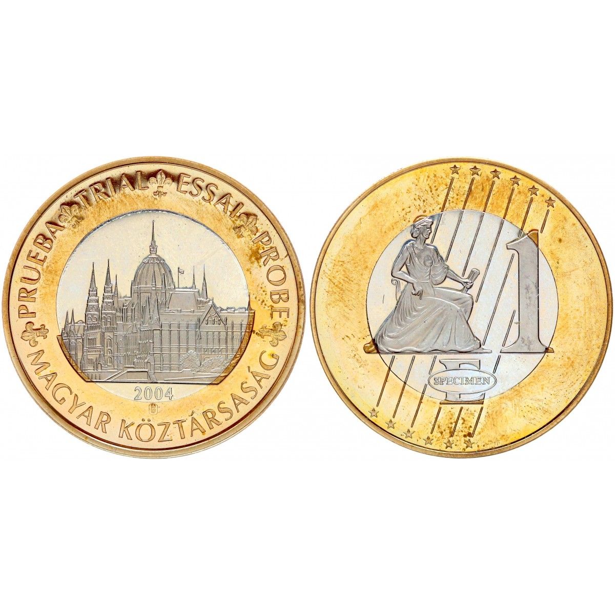1 евро 2004. Венгерское евро.
