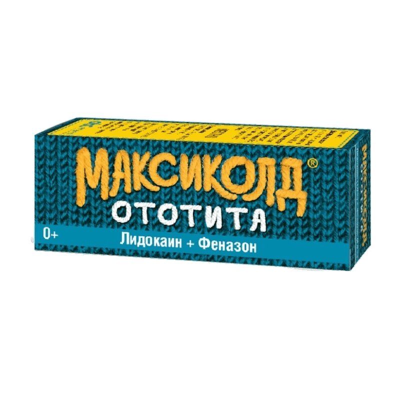 Максиколд Ототита капли ушные 1%+4% фл.15мл 1шт