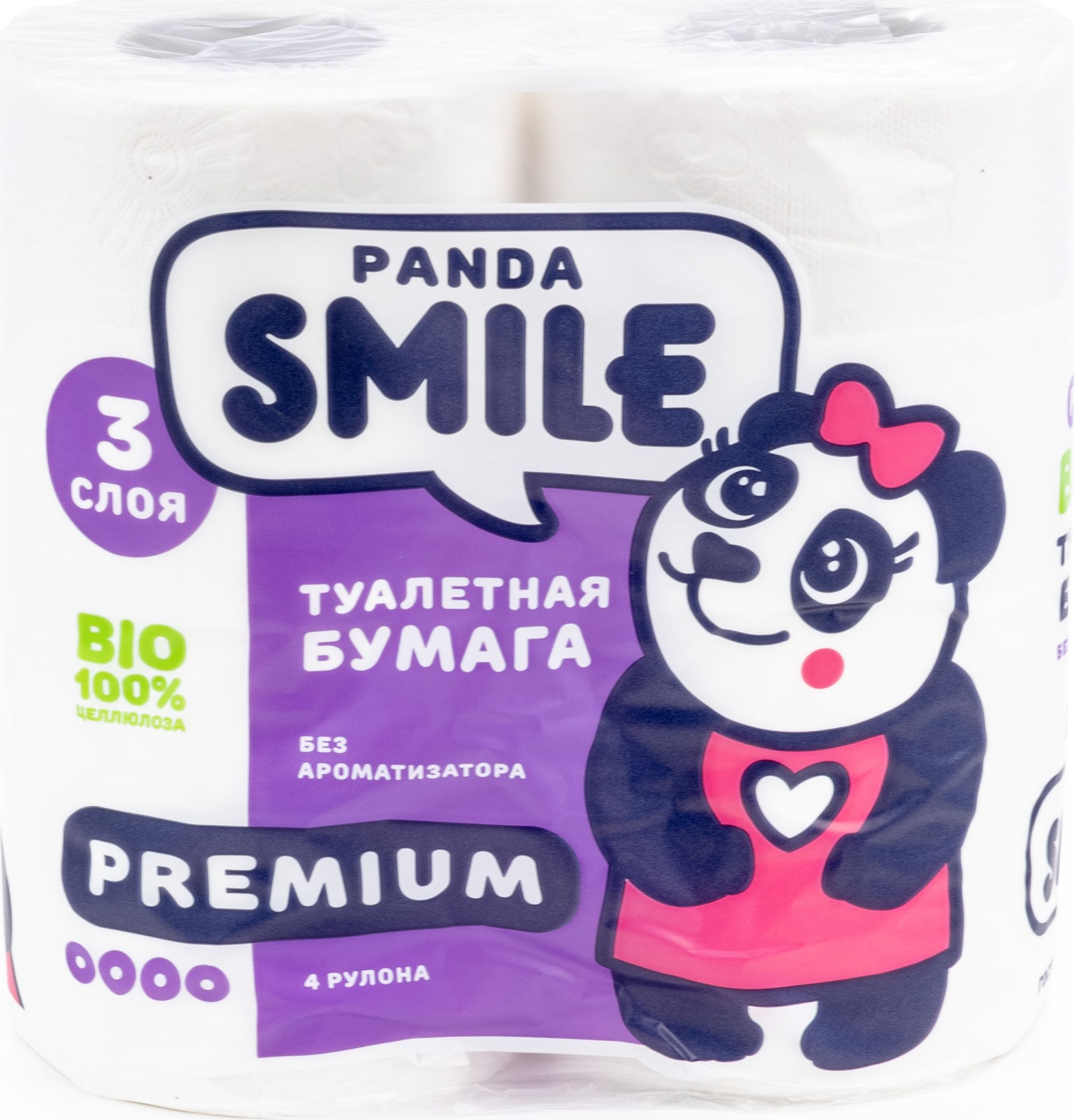 Туалетная бумага Panda Smile / Панда смайл сухая 3 слоя, 4 рулона / личная  гигиена - купить с доставкой по выгодным ценам в интернет-магазине OZON  (1077090064)