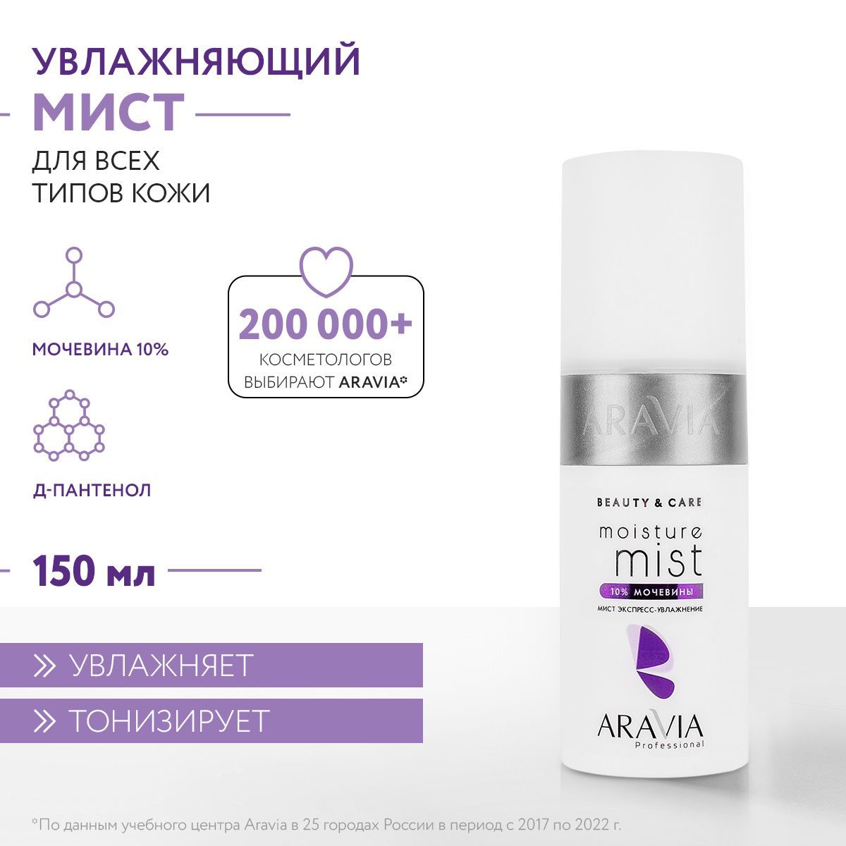 ARAVIAProfessionalМистэкспресс-увлажнениесмочевиной10%MoistureMist,150мл