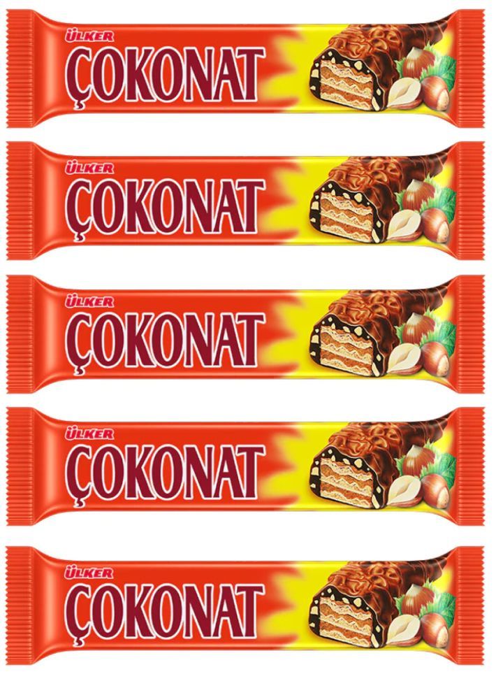 Шоколадный батончик с фундуком Ulker Coconat, 5 шт по 24 г