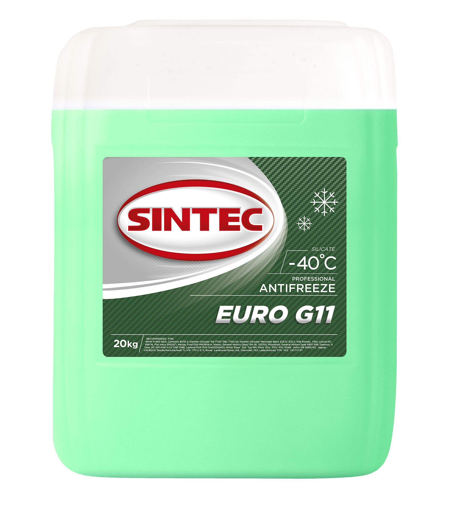 Антифриз Sintec EURO G11 20кг