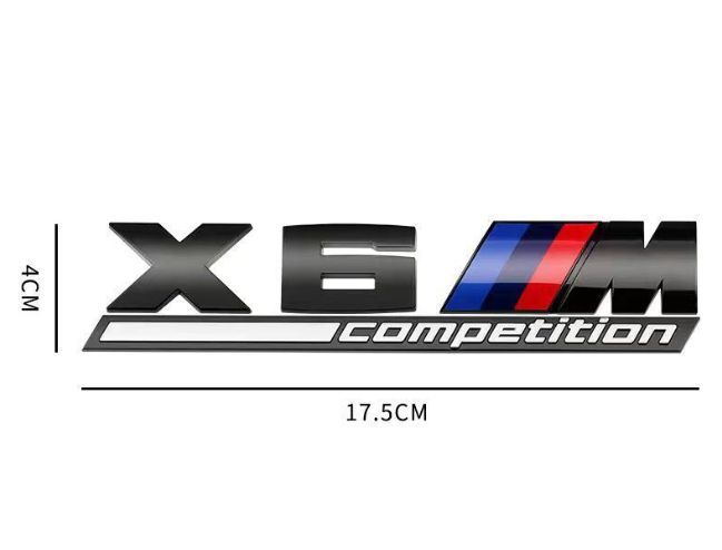 Эмблема/шильдик на багажник BMW X6М Competition Цвет: Черный глянец