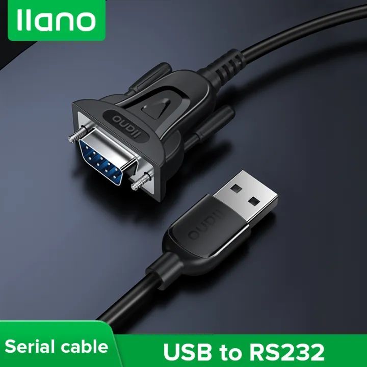 LLANOКабельдляподключенияпериферийныхустройствUSB2.0Type-A/RS-232,1.2м,черный