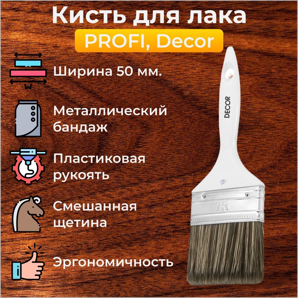 Кисть малярная плоская 