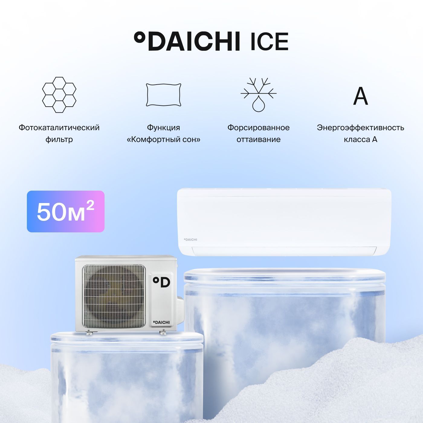 Сплит-системаDaichiICE50AVQ1-1/ICE50FV1-1