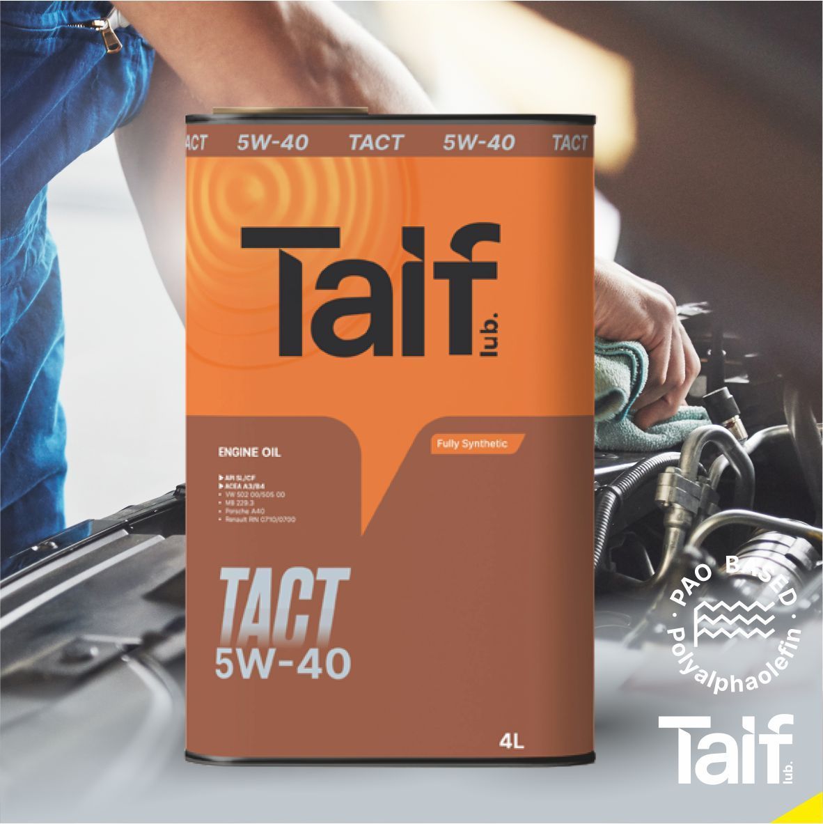 TAIF TACT 5W-40 Масло моторное, Синтетическое, 4 л