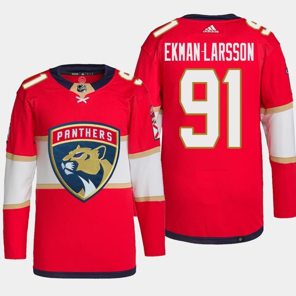 Florida Panthers #91 Oliver Ekman-Larsson Authentic Home Jersey