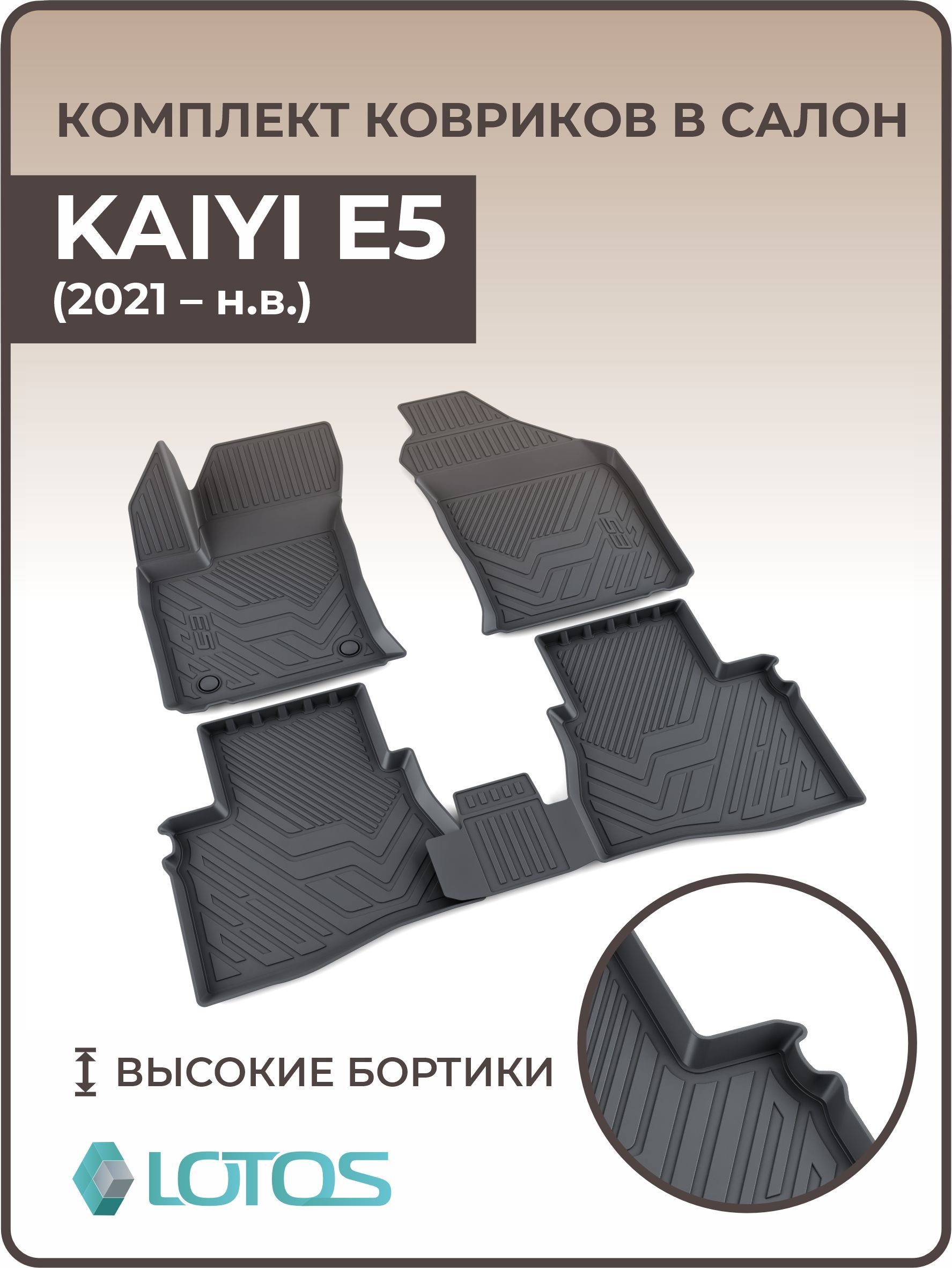 Коврики в салон автомобиля MILE KAIYI E5, цвет черный - купить по выгодной  цене в интернет-магазине OZON (1006002849)