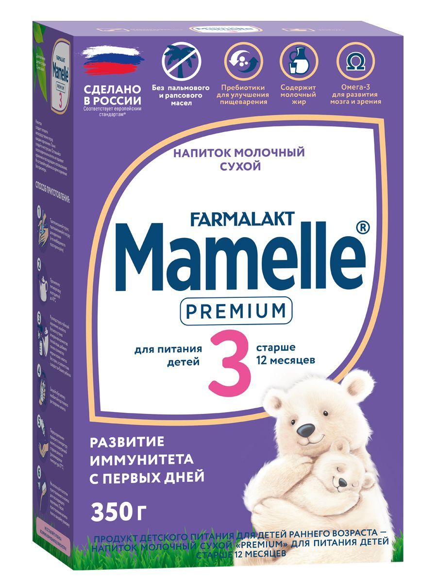 MAMELLE PREMIUM/Мамель премиум 3 напиток молочный сухой 12+, 350 гр