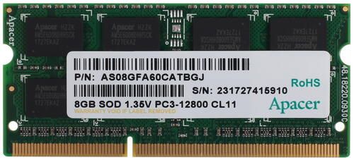 ApacerОперативнаяпамятьОперативнаяпамятьSODIMMApacer[DV.08G2K.KAM]8ГБDDR3L,8ГБx1шт,1600МГц,PC12800,тайминги:11-11-11-281x(DV.08G2K.KAM)