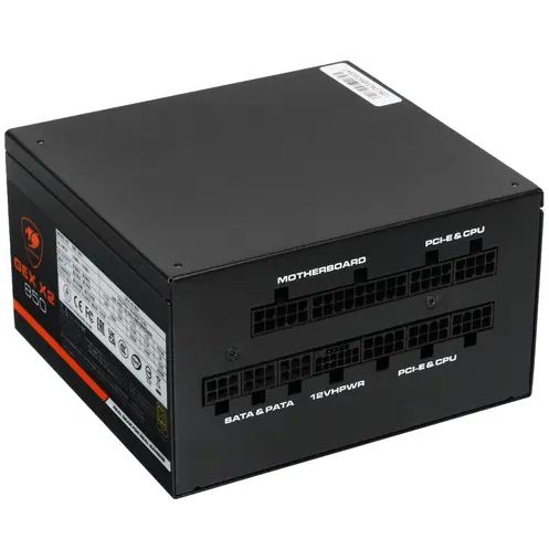 БлокпитанияCougarGEXX2850(31GT085001P01)черный-850Вт,80+Gold,20+4pin,4+4pin,8pinCPU,10SATA,16pin(12VHPWR),6+2pinx4PCI-E