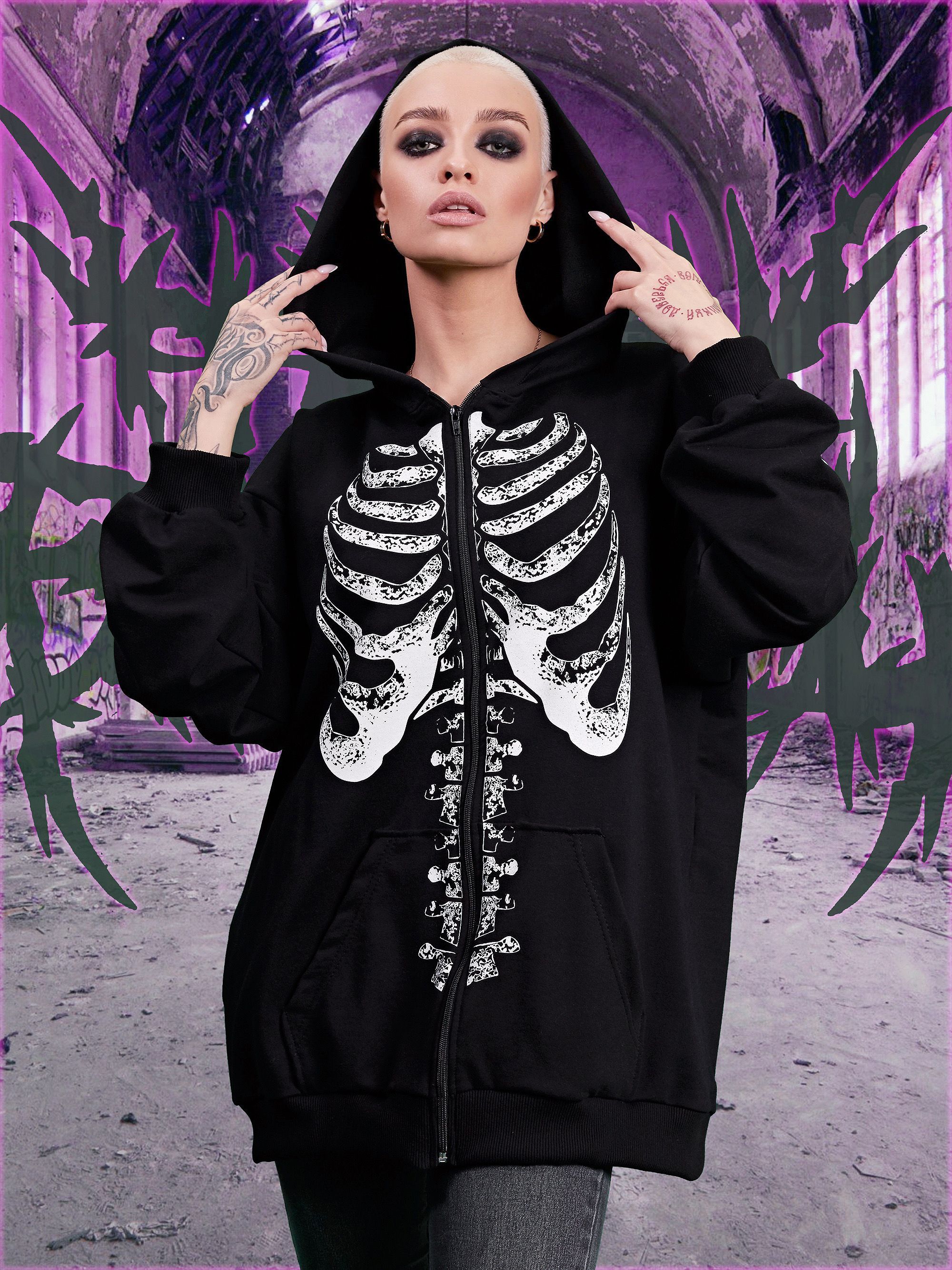 Худи TRASH BEAUTIFUL oversize купить на OZON по низкой цене (1202486429)