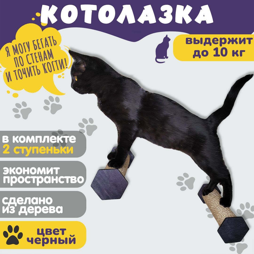 Лесенка - котолазка для кошки, круглая, 2 шт - купить с доставкой по  выгодным ценам в интернет-магазине OZON (1205103967)