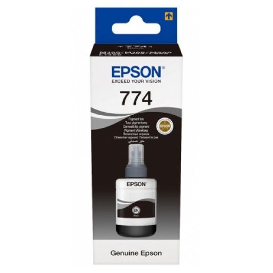 EpsonЧернилаЧернилаEpson774(C13T77414A),черный(Black),Оригинал+Большойсрокгодности,оригинал,Черный(black),1шт