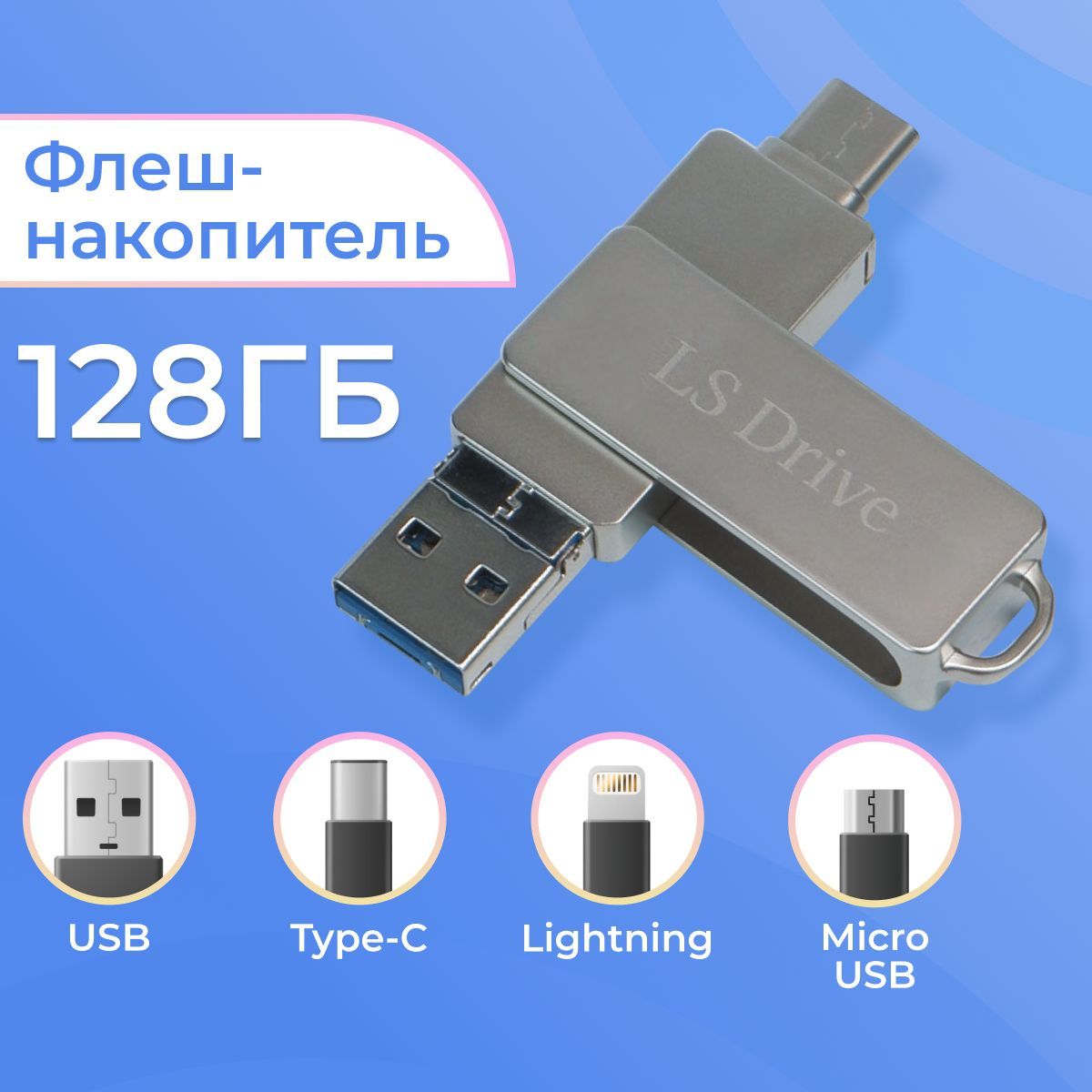 USB-флеш-накопитель Pastila USB Flash Drive 1 128 ГБ - купить по выгодной  цене в интернет-магазине OZON (1208341538)