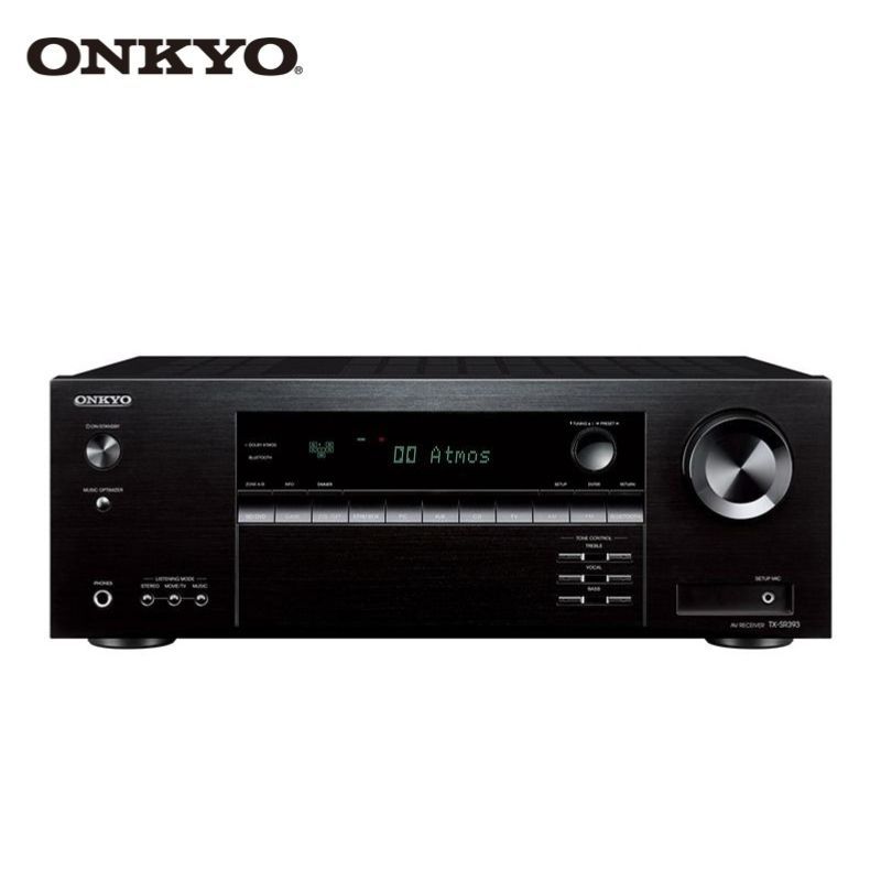 5,2-канальный усилитель мощности ONKYO TX-SR393 поддерживает Dolby ATMOS, DTS:X, 4K, Bluetooth, Hi-Res