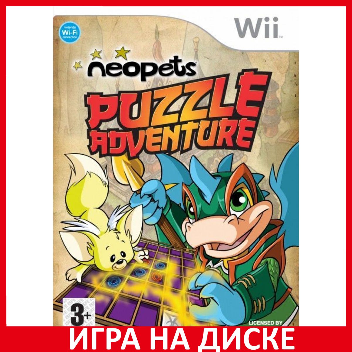 Игра Neopets Puzzle Adventure (Nintendo Wii, Nintendo Wii U, Английская  версия)