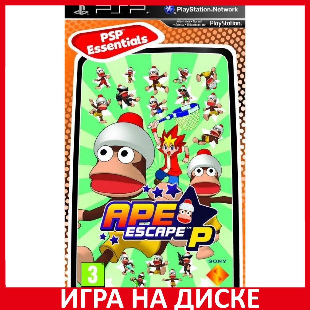 Игра Ape Escape P Essentials (PlayStation Portable (PSP), Английская версия)