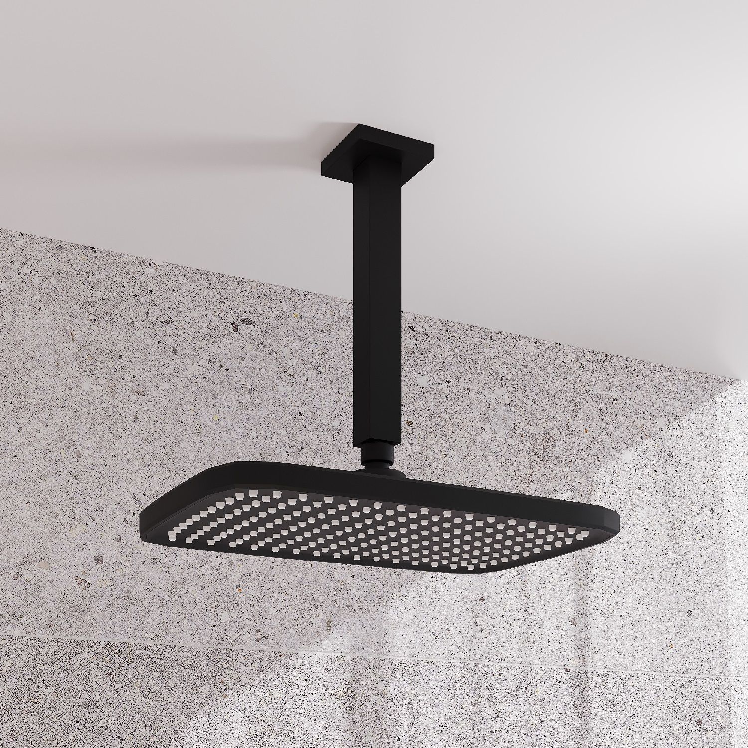 Фото товара на маркетплейсе ozon Верхняя лейка для тропического душа IDDIS, прямоугольная, черная матовая, Esper, ESP25BSi64