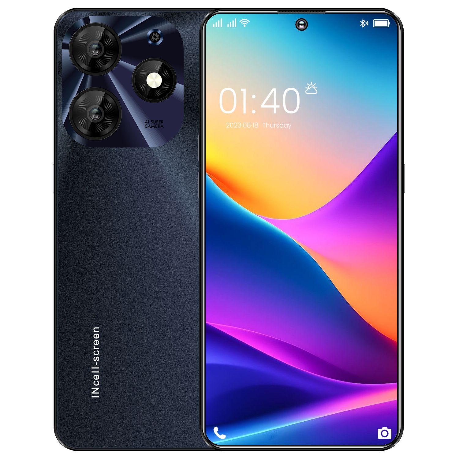 ZUNYIСмартфонPove5Pro,глобальнаярусскаяверсия,сеть4g,двеSIM-карты,Android13,7,3дюйма,ударопрочнаяиводонепроницаемаязащита,мощныеигровыефункции,гибкаякамера,длительноевремяавтономнойработы，ИнтерфейсType-C，Ростест(EAC)6/128ГБ,черный