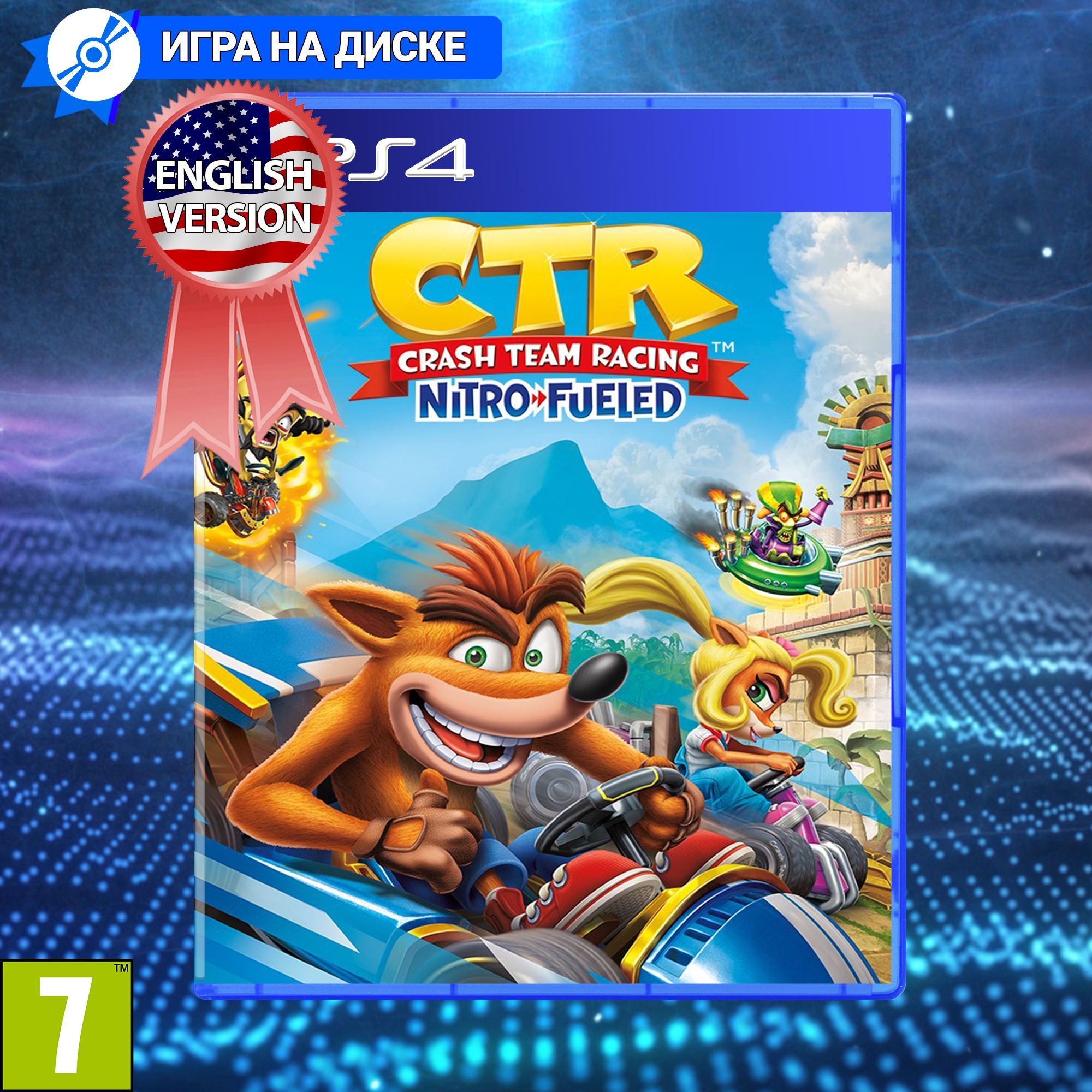 Игра Crash Team Racing Nitro-Fueled для PlayStation 4 (PS4), Английская версия, Диск