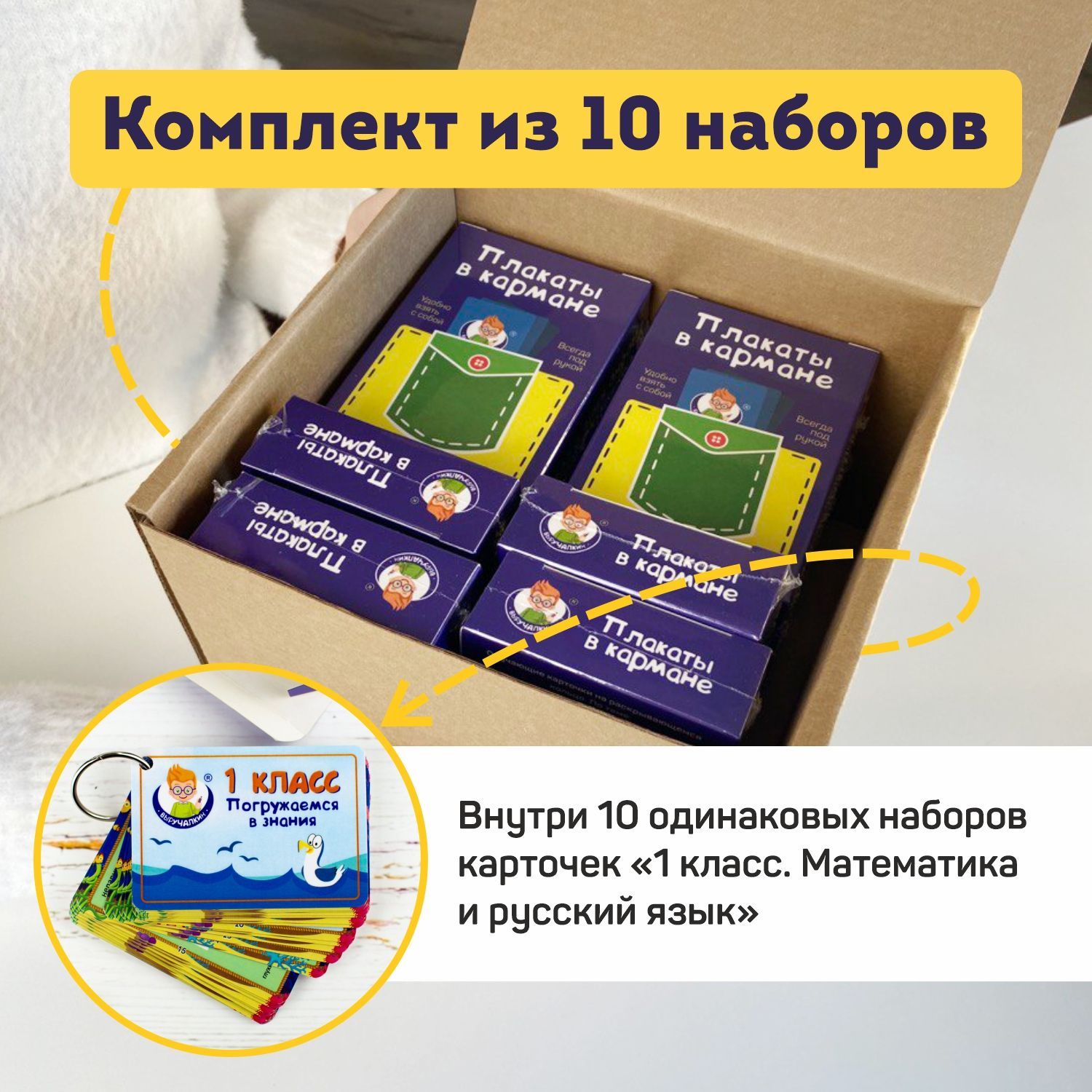 Комплект из 10 наборов карточек 