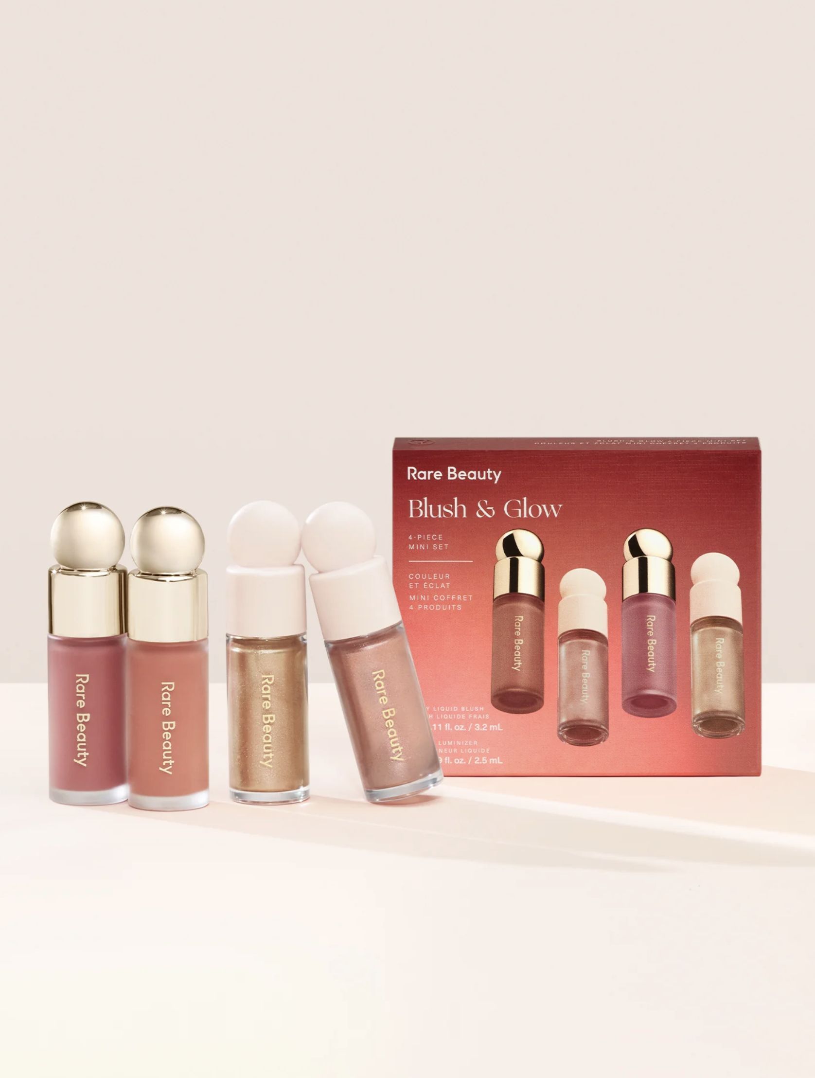 Rare Beauty Подарочный набор для макияжа Blush & Glow 4-Piece Mini Set -  купить с доставкой по выгодным ценам в интернет-магазине OZON (1257567504)