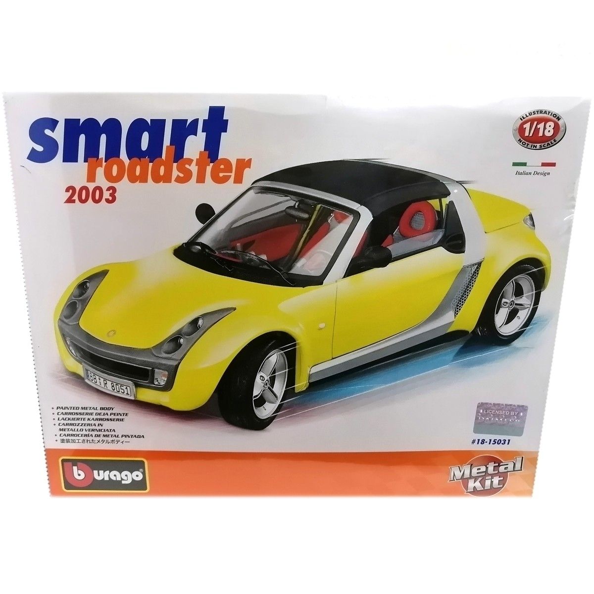 Smart Roadster (2003) 1:18 Bburago сборная модель автомобиля Metal Kit -  купить с доставкой по выгодным ценам в интернет-магазине OZON (1290635114)