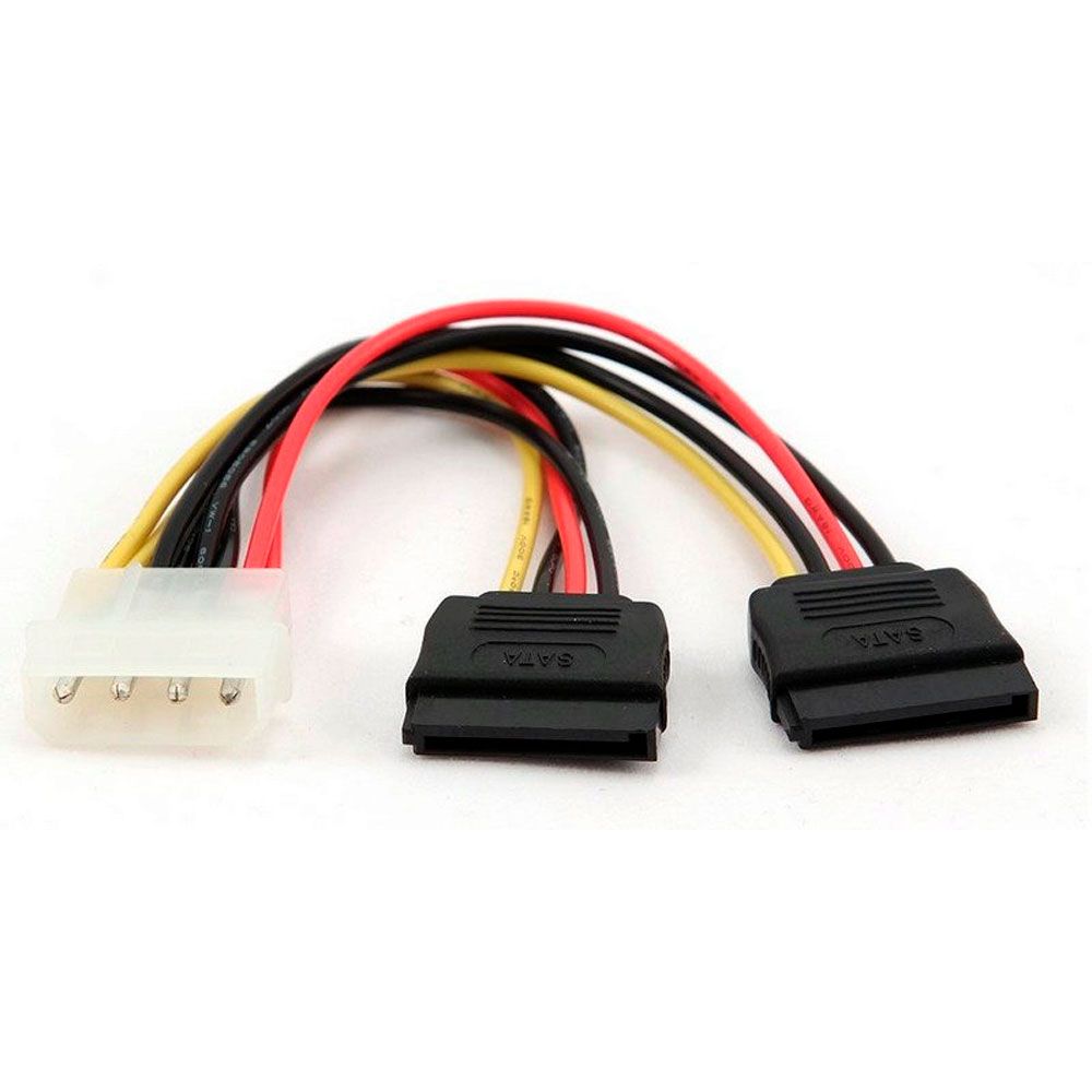 Переходник Molex 4pin - 2 x SATA 15 pin, кабель питания молекс, сата, разветвитель, разъем