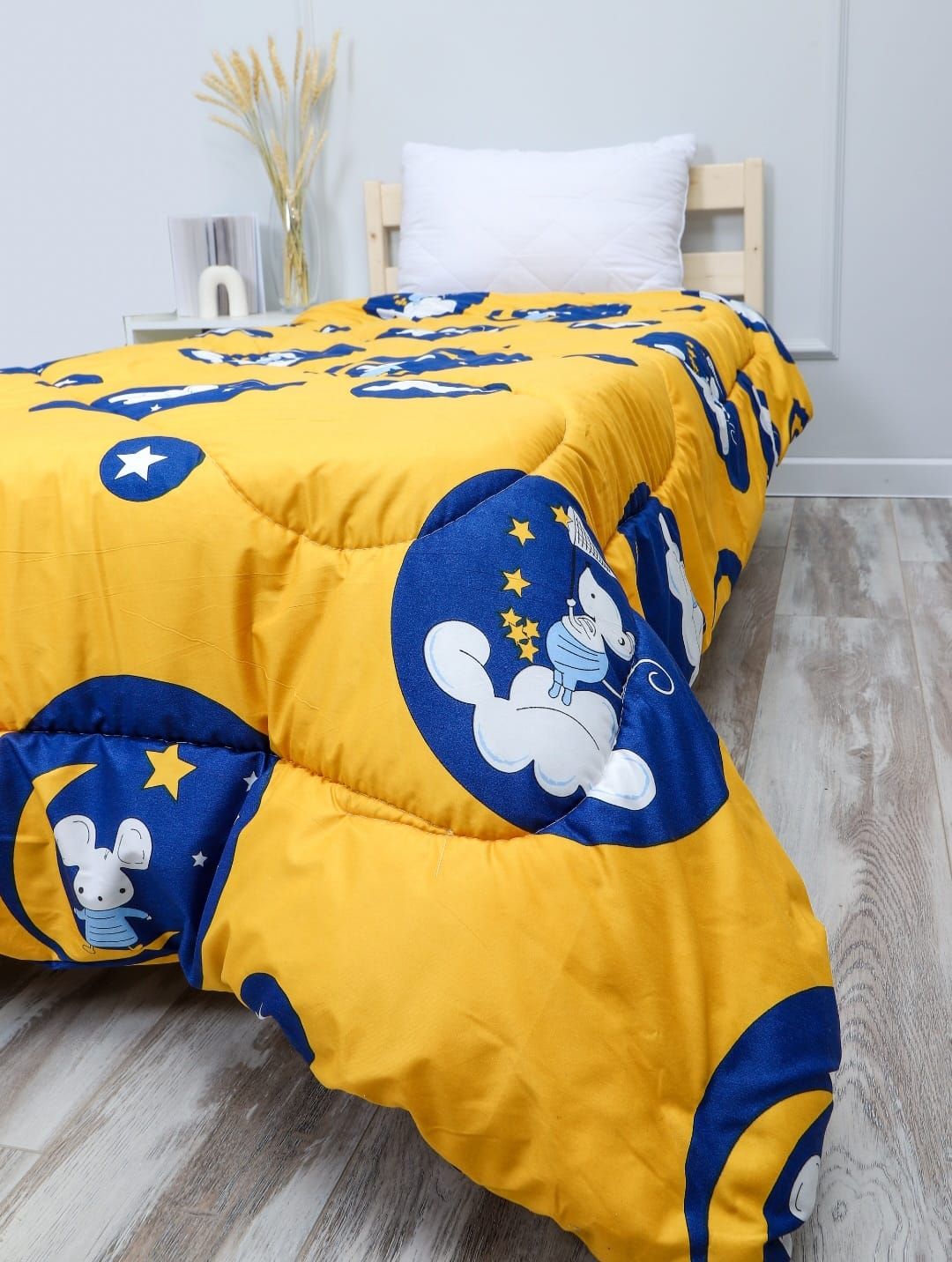 Одеяло Полуторный 140x205 см, Всесезонное, с наполнителем Полиэфирное волокно, комплект из 1 шт