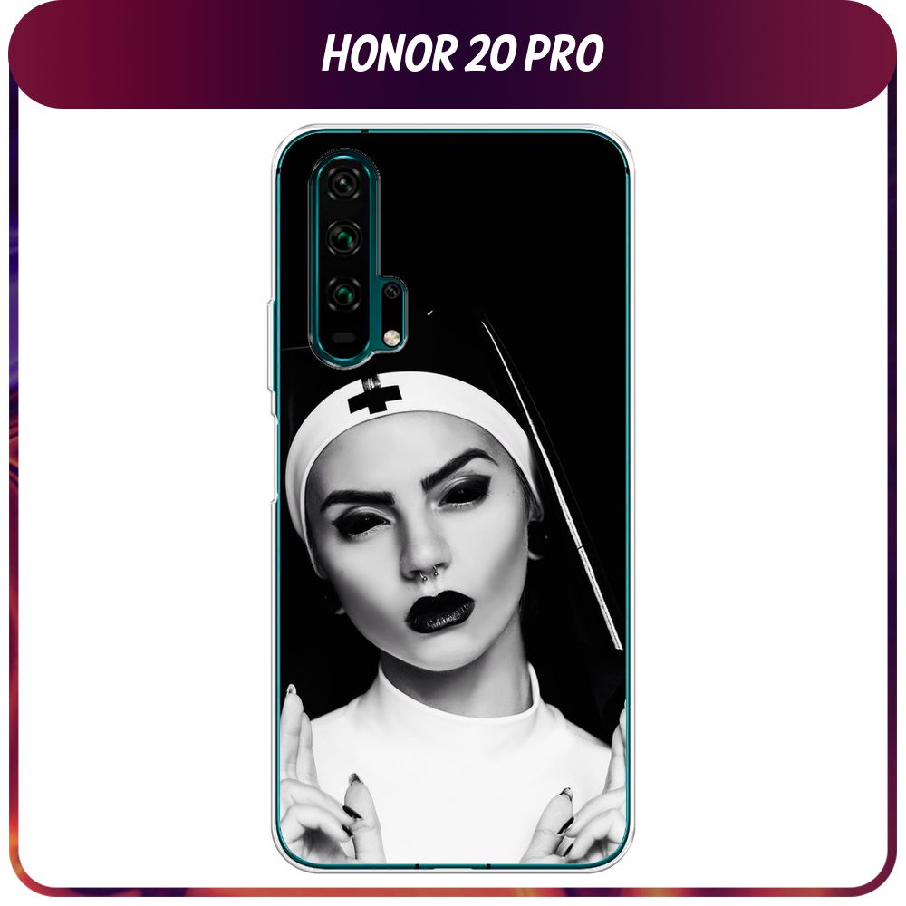 СиликоновыйчехолнаHonor20Pro/Хонор20Про"Чернаямонашка"